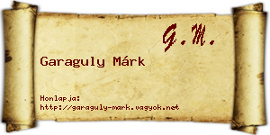 Garaguly Márk névjegykártya